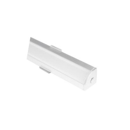 Aluminum Led profile white 2m wall mounted L type for led strip max W:12mm L:2m W:18.1mm H:18.1mm - 30-057020 - adeleq