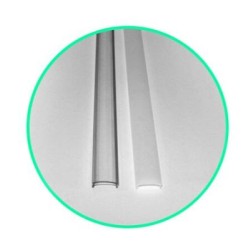 Κάλυμμα Διάφανο 1μ Για Προφίλ Επίτοιχο Γωνία 30-0570 - 30-0571 - adeleq 