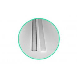 Κάλυμμα Διάφανο 1μ Για Προφίλ Επίτοιχο Γωνία 30-0570 - 30-0571 - adeleq 