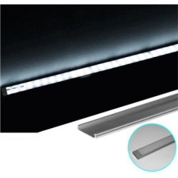 Aluminum profile 1m wall mounted wide for led strips max W:21mm height=6mm - 30-0580- adeleq
