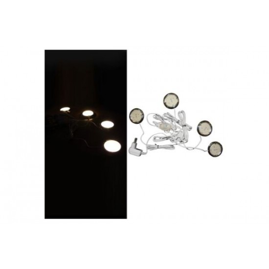 Σποτ Αλουμινίου Led IP-44 / 4 Τεμ Επίτοιχα 230V 6 LED ΘΕΡΜΟ  Θερμό - 30-31400 - adeleq