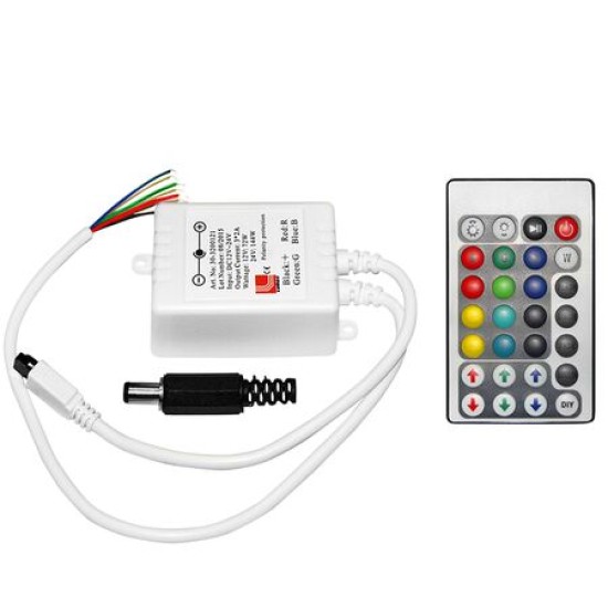Μηχανισμός με Τηλεχειριστήριο + Controller-Dimmer RGB 12VDC72W/24VDC144W 6A - Adeleq
