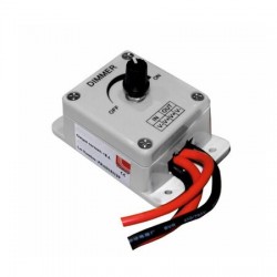 Dimmer Επίτοιχο Χειροκίνητο.Για Ταινία Μονόχρωμη 12VDC192W/24VDC384W 16A - Adeleq