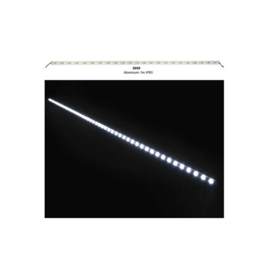 Μπάρα LED mini αλουμινίου 1m 24VDC 12W 48LED 120° Ψυχρό ΙP65  - 30-33310 - adeleq