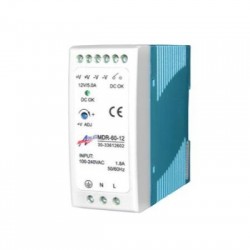 Din Rail Power Supply Unit 220-240VAC/12VDC 60W - adeleq