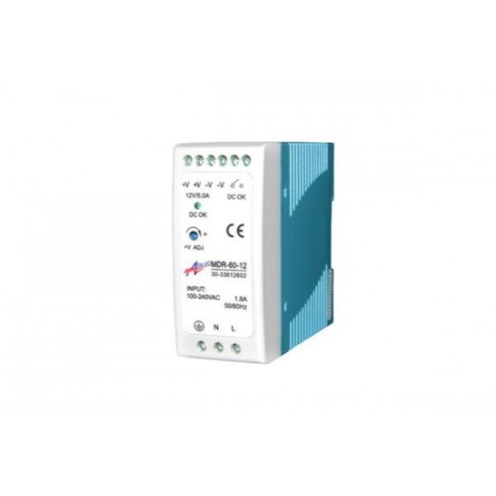Din Rail Power Supply Unit 220-240VAC/24VDC 60W - adeleq
