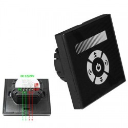 Dimmer αφής για κουτί διακόπτου για Ταινία Μονόχρωμη 12/24VDC 8A -Adeleq