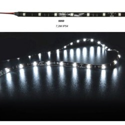 Led SMD Strip 5050 IP54 12VDC 30L/m 7.2W/m Black PCB Cool White - Adeleq