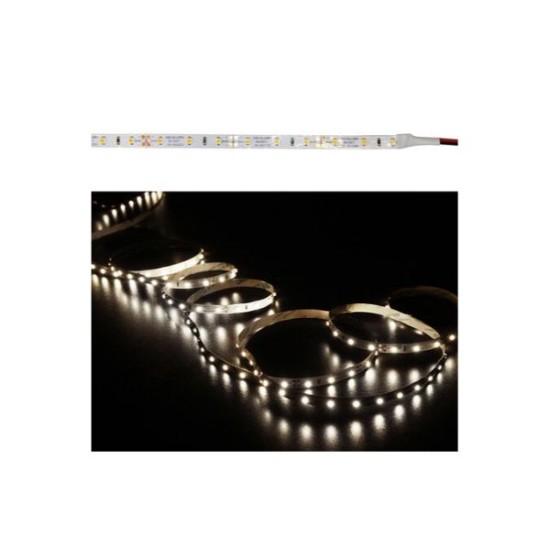 Ταινία LED 5m 12VDC 4.8W/m 3528 60LED/m ΛΕΥΚΟ 4000K IP20 - 30-3411211 - adeleq