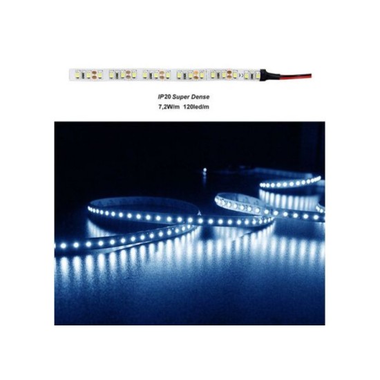 Ταινία LED 5m 12VDC 7.2W/m 2835 120LED/m Μπλέ IP20 - 30-3517214 - adeleq