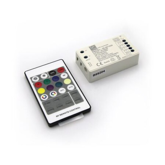 Μηχανισμός με Τηλεχειριστήριο + Controller-Dimmer ραδιοσυχνοτήτων για ταινίες Led RGB / RGB + White 12V DC / 24V DC 16A  - Adeleq