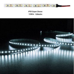 Led Strip Dense White PCB 5m12VDC 120L/m 12W/m Cool White IP20 - Adeleq