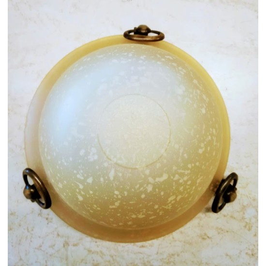 Φωτιστικό απλίκα επίτοιχη - D260 - 1x75W / E27 - Μελί/Οξυντέ - Amanda - Viokef