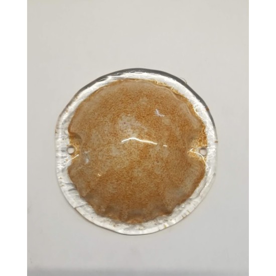 Ceiling lamp oxided 1x60W / G9  - Glass amber handmade 1Χ60W / E14 - 3017501 - Petit R - VIOKEF