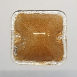 Ceiling lamp oxided 1x60W / G9  - Glass amber handmade 1Χ60W / E14 - 3017601 - Petit Sq - VIOKEF