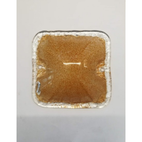 Ceiling lamp oxided 1x60W / G9  - Glass amber handmade 1Χ60W / E14 - 3017601 - Petit Sq - VIOKEF