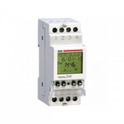 Χρονοδιακόπτης ψηφιακός ράγας 2 Στοιχ - Ημερήσιος / Εβδομαδιαίος - Με εφεδρεία 3χρόνια - Memo DW - Vemer