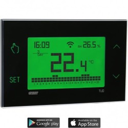 Χρονοθερμοστάτης (WI-FI) ψηφιακός / Ημερήσιος - Εβδομαδιαίος TUO WI-FI NERO