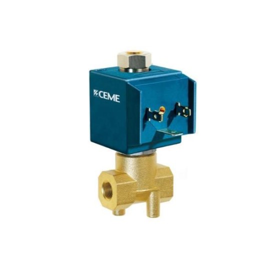 Ηλεκτροβάνα Νερού (NΟ) 1/8'' Ίντσες 10Bar / 130oC Νερου - 80oC Περιβάλλοντος - CEME