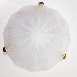 Φωτιστικό απλίκα επίτοιχη - D300 - 1x60W / E27 - Χρυσό - Γυαλί λευκό - Viokef 