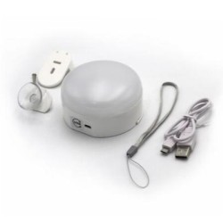 Φωτιστικό LED Ντουλάπας / Φακός με διακόπτη επαναφορτιζόμενο 3W Στρογγυλο λευκό - adeleq