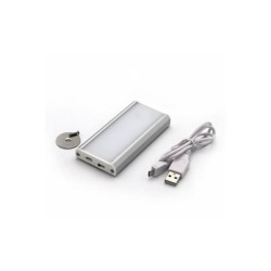 Φωτιστικό LED Ντουλάπας με μαγνήτη & Ανιχνευτή  άνοιγμα πόρτας  επαναφορτιζομενο 1W Ορθογώνιο ασημι - adeleq