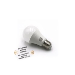 Led A60 E27 With Microwave Motion Sensor 230V 12W 300° Warm White - adeleq