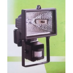 Halogen flood luminaire with motion sensor R7s - Black - 230V - 150W  - 4-3151 - Adeleq