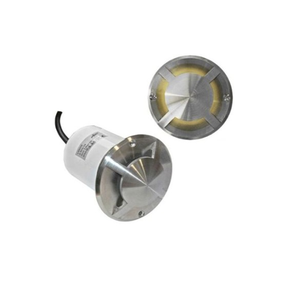 Σπότ Αλουμινίου Επιδαπέδιο Με Στρογγυλό Κάλυμμα ΙΝΟΧ316 4θυρίδων MR16 - adeleq