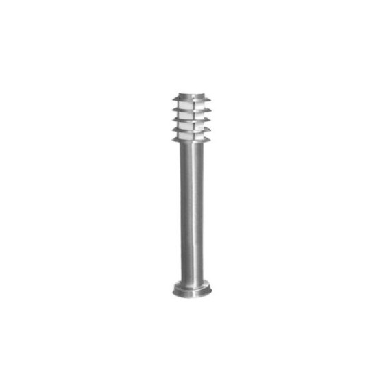 Ground Pillar Inox Lighting Fitting with shade h65cm E27 IP44 satin - adeleq