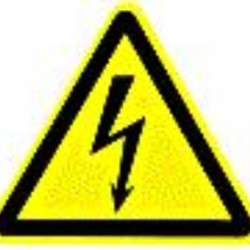 Πινακίδα Αυτοκόλλητη Κεραυνός 100mm - 40003 - HILPRESS