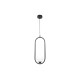 Pendant light made in black metal and opal glass 1XG9 D:40cm (4021-BL) - INLIGHT