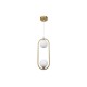 Pendant light made in chrome aluminium, and opal glass 1XG9 D:40cm (4022-CH) - INLIGHT