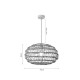 Pendant light E27 made in rope 45x30cm (4041-B) - INLIGHT