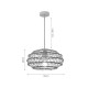 Pendant light E27 made in rope 32x20cm (4041-C) - INLIGHT