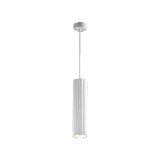 Pendant light made of plaster white 1XGU10 D:30x7,5cm (4064) - INLIGHT