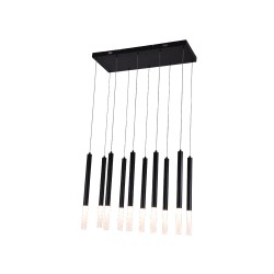 Κρεμαστό φωτιστικό LED 10x4W 3000K από μαύρο μέταλλο 75X200cm (4066-10-Black) - INLIGHT