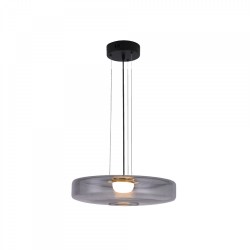 Κρεμαστό φωτιστικό LED 12W 3000k γυαλί λευκό 45x11cm (4069- Smoky) - INLIGHT