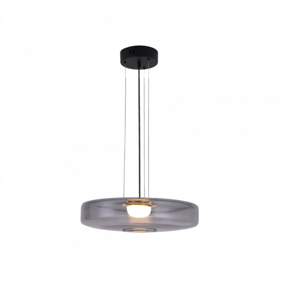 Κρεμαστό φωτιστικό LED 12W 3000k γυαλί λευκό 45x11cm (4069- Smoky) - INLIGHT