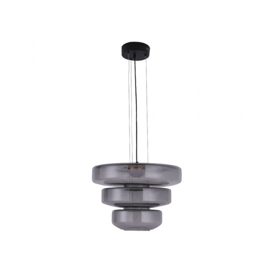 Κρεμαστό φωτιστικό LED 12W 3000k γυαλί λευκό 45x33cm (4070- Smoky) - INLIGHT