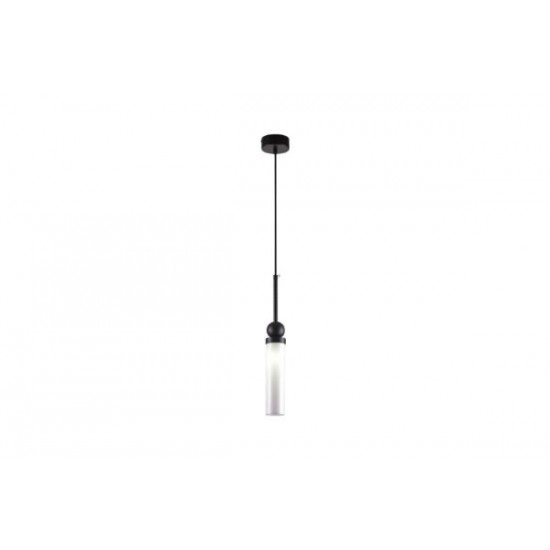 Κρεμαστό φωτιστικό LED 1xG9 από μαύρο μέταλλο και γυαλί D:49x200cm (4074-Black) - INLIGHT