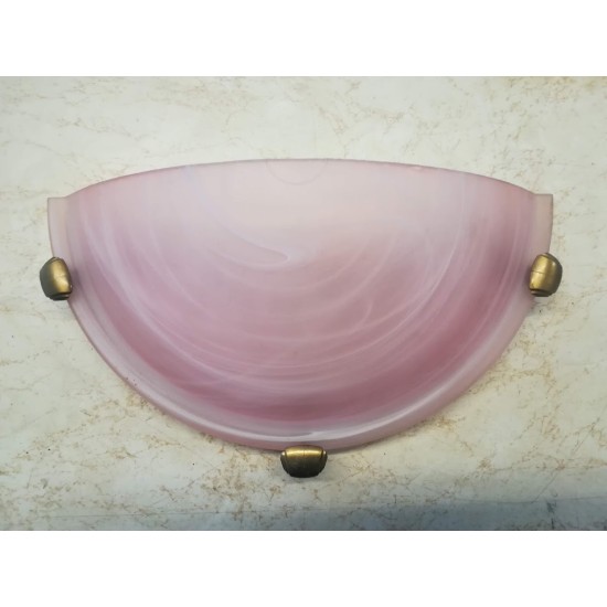 Celling lamp  / 1x60W / E27 - Oxided - Glass alabaster amber 