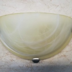 Celling lamp  / 1x60W / E27 - Oxided - Glass alabaster amber 