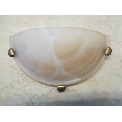 Celling lamp  / 1x60W / E27 - Oxided - Glass alabaster ivory