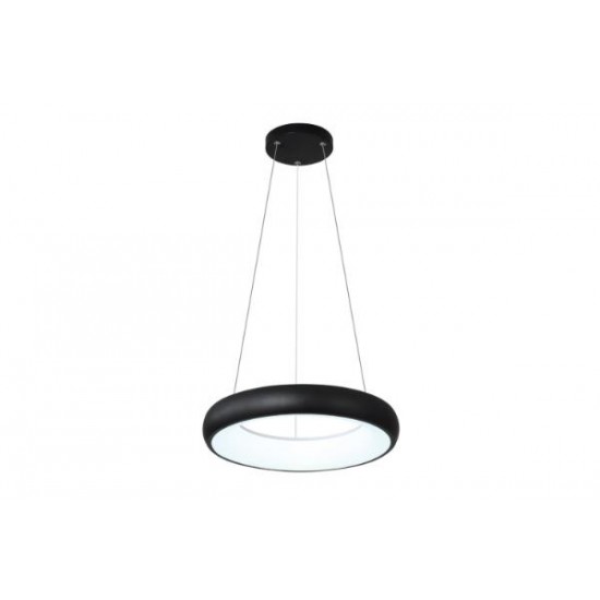 Κρεμαστό φωτιστικό LED 24W 3CCT από μαύρο και λευκό ακρυλικό D:60cm (42023-B-Black) - INLIGHT