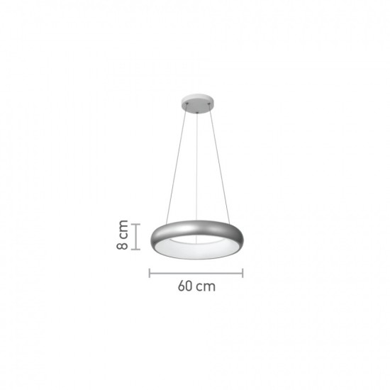 Κρεμαστό φωτιστικό LED 24W 3CCT από χρυσαφί και λευκό ακρυλικό D:40cm (42024-B-Golden) - INLIGHT