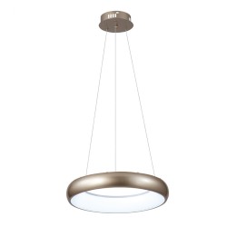 Κρεμαστό φωτιστικό LED 24W 3CCT από χρυσαφί και λευκό ακρυλικό D:40cm (42024-B-Golden) - INLIGHT