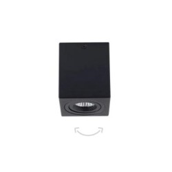 Φωτιστικό οροφής από μαύρο μέταλλο 1XGU10 D:7,8cm (42026-BL) - INLIGHT