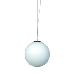 Κρεμαστό φωτιστικό από λευκή οπαλίνα 1XE27 D:25cm (4253-Δ) - INLIGHT