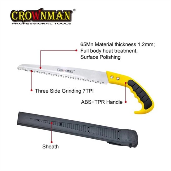 Πριόνι χειρός με πλαστική χειρολαβή 300mm - CROWNMAN